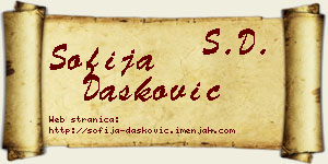 Sofija Dašković vizit kartica